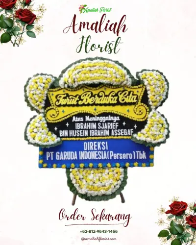 Papan Bunga Duka di Tumbal